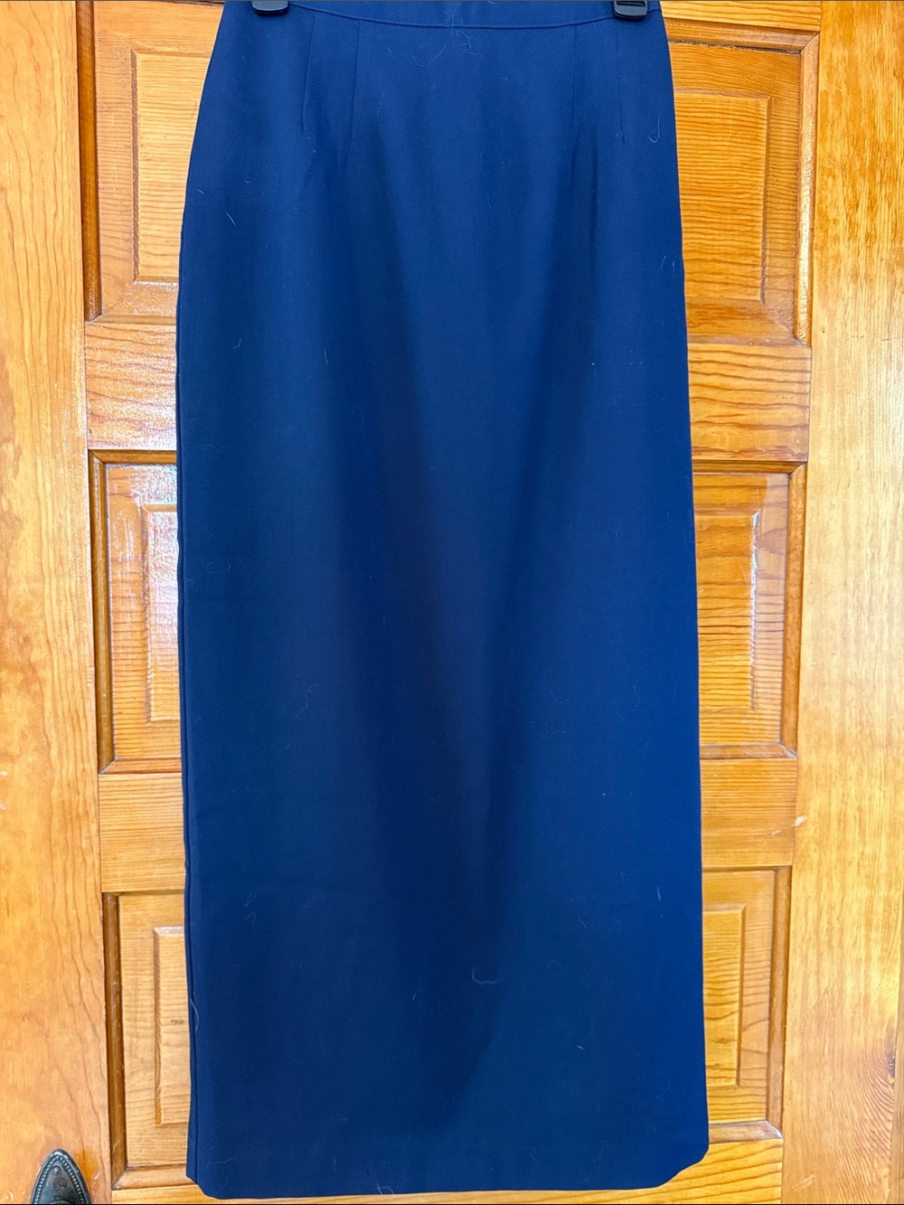 Classic Dark Navy Straight Maxi Skirt - Women